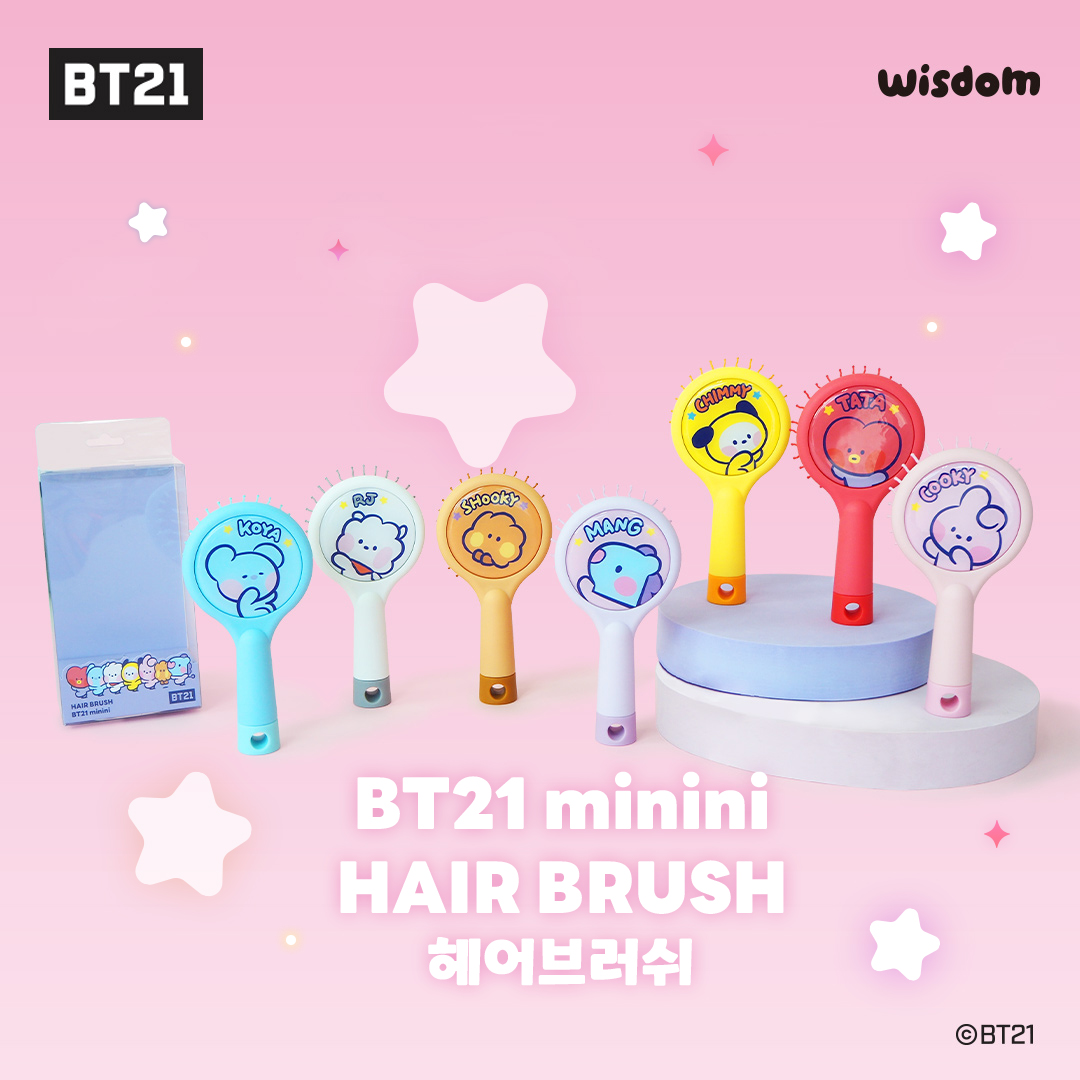 Wisdomglobiz's tweet photo. 신제품 OPEN💐
🌺빗질 하나로 머리결이 찰랑찰랑🌸
내 화장대에 BT21 친구들로 귀여운 ��포인트는 필수 
예쁘고 볼륨감있는 머리카락을 완성할 수 있어요 

BT21 minini 헤어브러쉬  출시

https://t.co/R5CLWiFx6E
#UNIVERSTAR #BT21minini #BT21 #KOYA #RJ #SHOOKY #MANG #CHIMMY #TATA #COOKY #VAN https://t.co/lPs28HmhJq