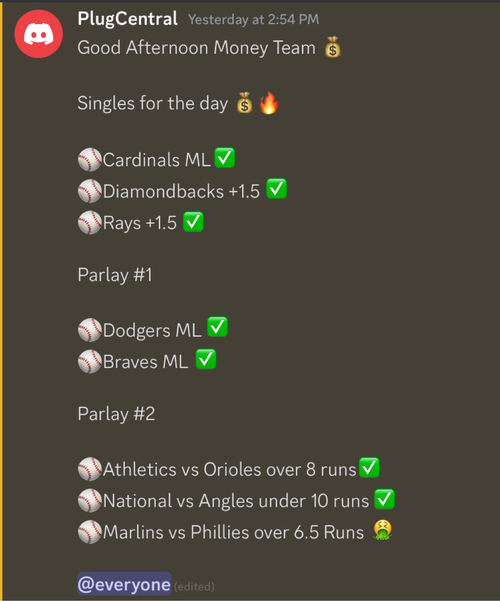 FaluSeck's tweet photo. Discord Killed it yesterday 🙌🏾‼️ 15-2

#GamblingTwiiter #Fanduel 

Link In Bio https://t.co/XLnprq1UKe
