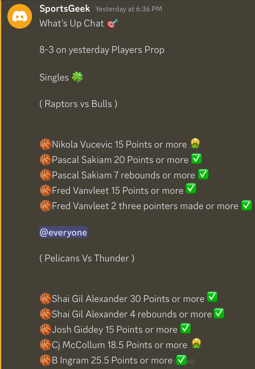FaluSeck's tweet photo. Discord Killed it yesterday 🙌🏾‼️ 15-2

#GamblingTwiiter #Fanduel 

Link In Bio https://t.co/XLnprq1UKe