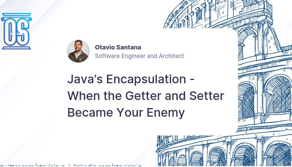otaviojava's tweet photo. The encapsulation is a wrapping up of data under a single unit.
Read more 👉 https://t.co/MhjQCNhE4M
#Java #CleanCode #Encapsulation #GoodCode https://t.co/Txny3BmJMW