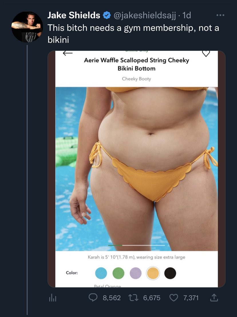 RoxyTall's tweet photo. the idea that a MAGA woman doesn’t understand why a conservative man would body shame is both hilarious and sad. lady, this is who you’ve decided to chain yourself to. it doesn’t get any better than this for you https://t.co/LE4BoLvScZ