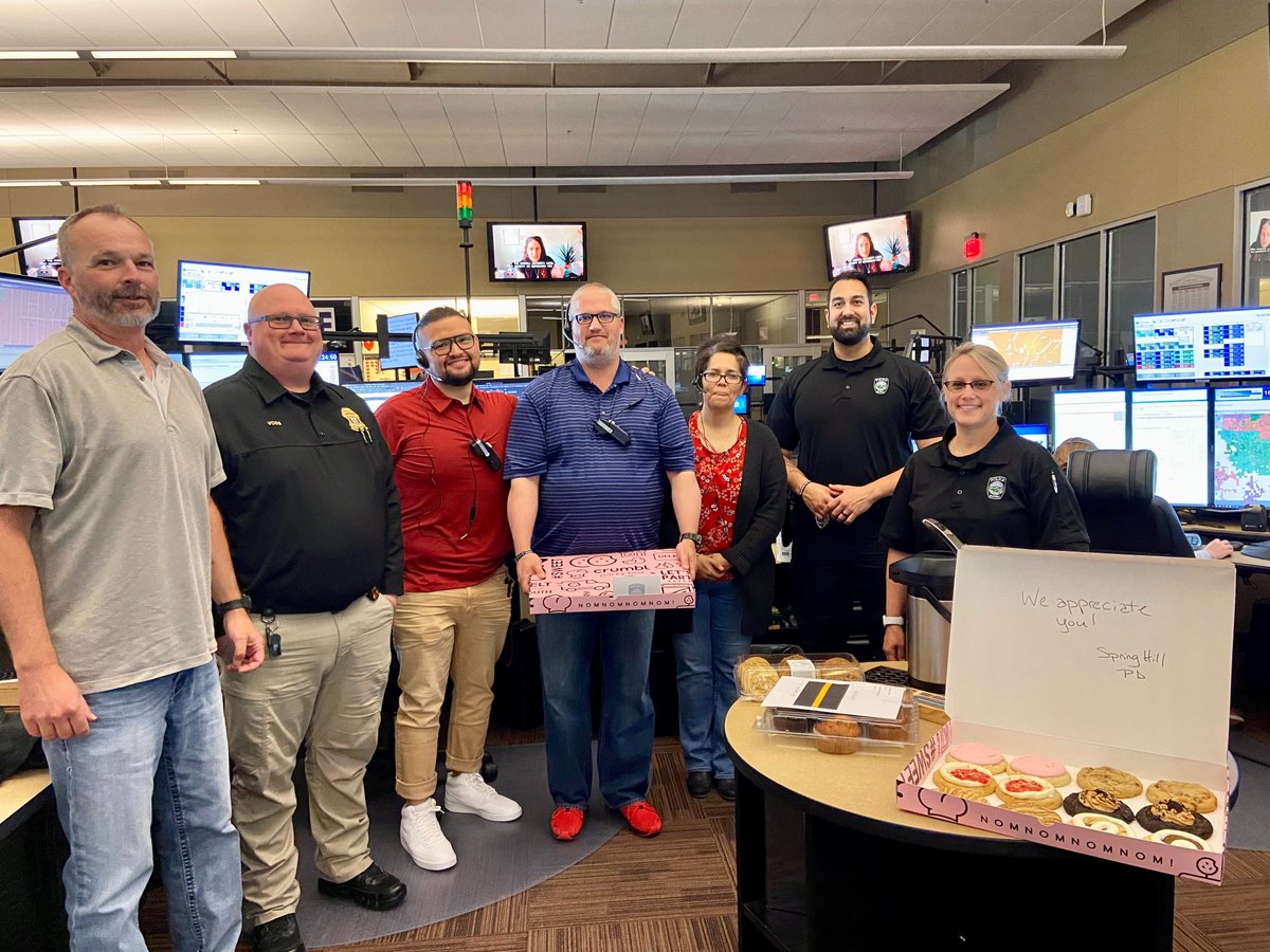National Public Safety Telecommunicators Week is dedicated to incredibly hard-working heroes. THANK YOU DISPATCHERS!

We stopped by Johnson County Emergency Communications Center to let our dispatchers know how much we appreciate them... with cookies, of course!