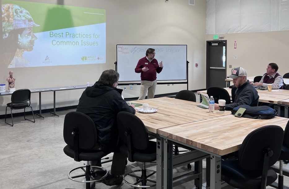 Great day with the Economic Alliance of Lewis County. We hosted a workshop for small #manufacturers to create a customized and relevant roadmap for their business using our Business Evaluation. Fun to see the light blub moments. #madeinWA #washingtonmfg  #MadeinLewisCounty