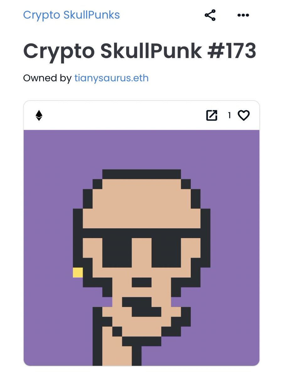 sparothko's tweet photo. Another nice pluck tonight from the Crypto SkullPunks mint. Thanks to @TianysaurusRex for minting 🙌🏻🔥💯🏗🎉💀🙏🏻 #nft #art #artist #collection #web3 #web3TO #CryptoSkullPunks #collectors https://t.co/hwsGgeeOhX