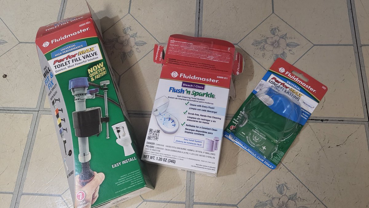 markskull's tweet image. ACHIEVEMENT: UNLOCKED! 

Fully replaced the inside of my toilet today before everything failed. I also added a self-cleaning item to keep the toilet bowl clean!

#FixedMyToilet
#Fluidmaster

Seriously, this isn&apos;t sponsored. I just wound up getting everything from them.