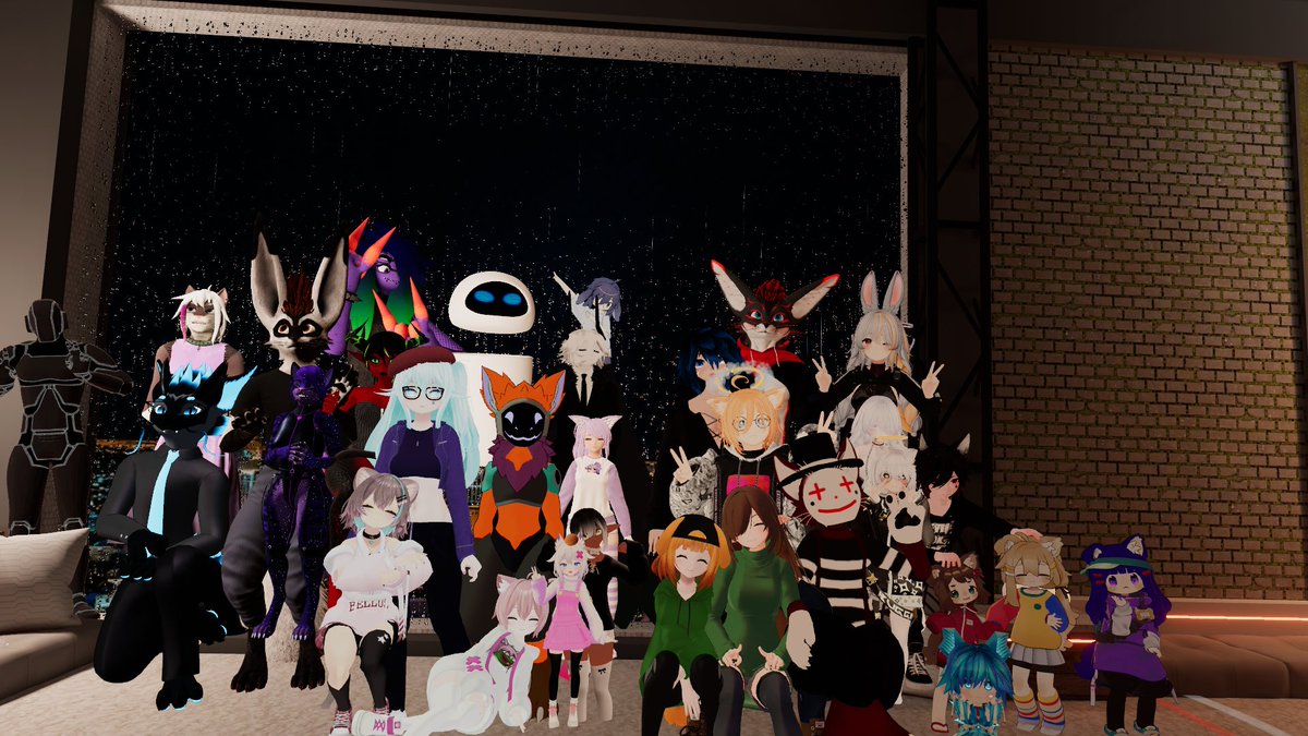 B33_Bratty's tweet photo. Fun morning hanging out with the Gen-1 crew and the vrc team this morning, just one big degenerate fam talking about your mom and deeznutz :3

fr tho met a lot of nice ppl and it is nice to see happy ppl and everyone feeling welcomed <3

Beeznutz ✌

#vrchat #vrc #vrcmeetup https://t.co/eGOWavoazh