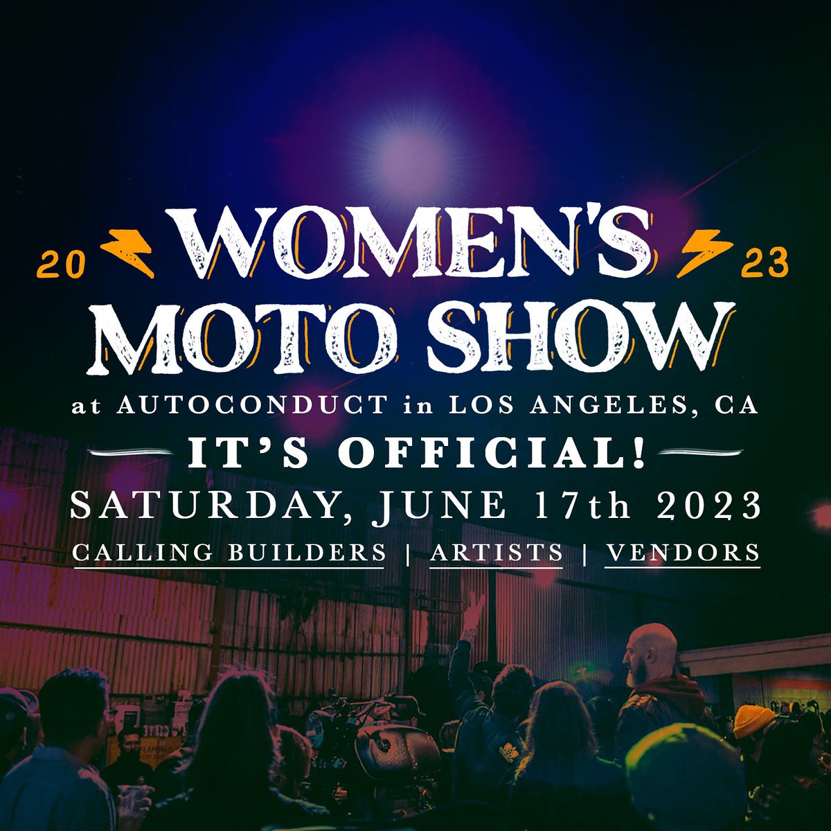 Join us for #WomensMotoShow 8 at <a href="/autoconduct/">autoconduct</a> in LA on SAT, JUNE 17, 2023 for our biggest event yet!

Custom motorcycles, art gallery, fun &amp; games, food &amp; drink, Real Deal workshops, and vendors (for the first time ever)!

#losangelesevents #laevents #motolady #womenwhoride