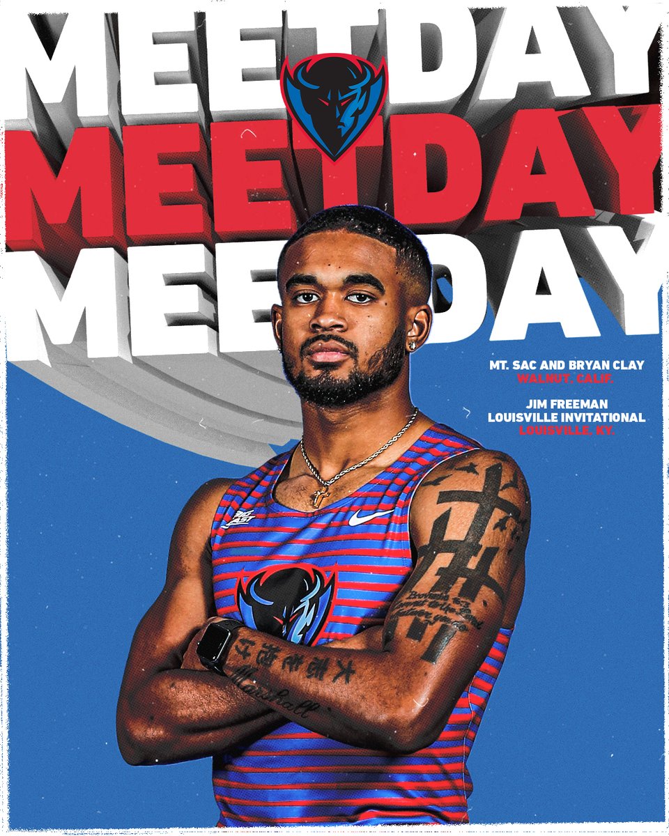 It's Meet Day ‼️

We're participating in the Jim Freeman Invitational (Louisville, Ky.) and the Mt. SAC and Bryan Clay Invitational (California).

Find all live results and streams ⬇️

📰 bit.ly/3KAjEyX

#BlueGrit 🔵😈