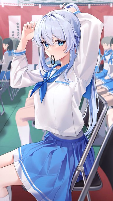 入学式で目が合うハーフちゃん 