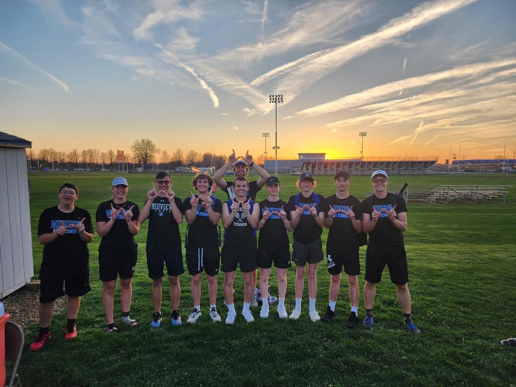 midview_tennis's tweet photo. 5-0 Conference Win vs Amherst 
Nick Hubbard 1st Singles debut 6-1,6-1 Win
Meghan Hubbard 2singles and Thomas Booth 3singles both roll through with 6-1,6-1
1st Dubs 
BlakeBaron.TrevorRiemer
1-6,7-6(7-5),10-5 
2D Kase E./Cole W.
6-3,6-2 str8 sets https://t.co/OXSu4d6yD9