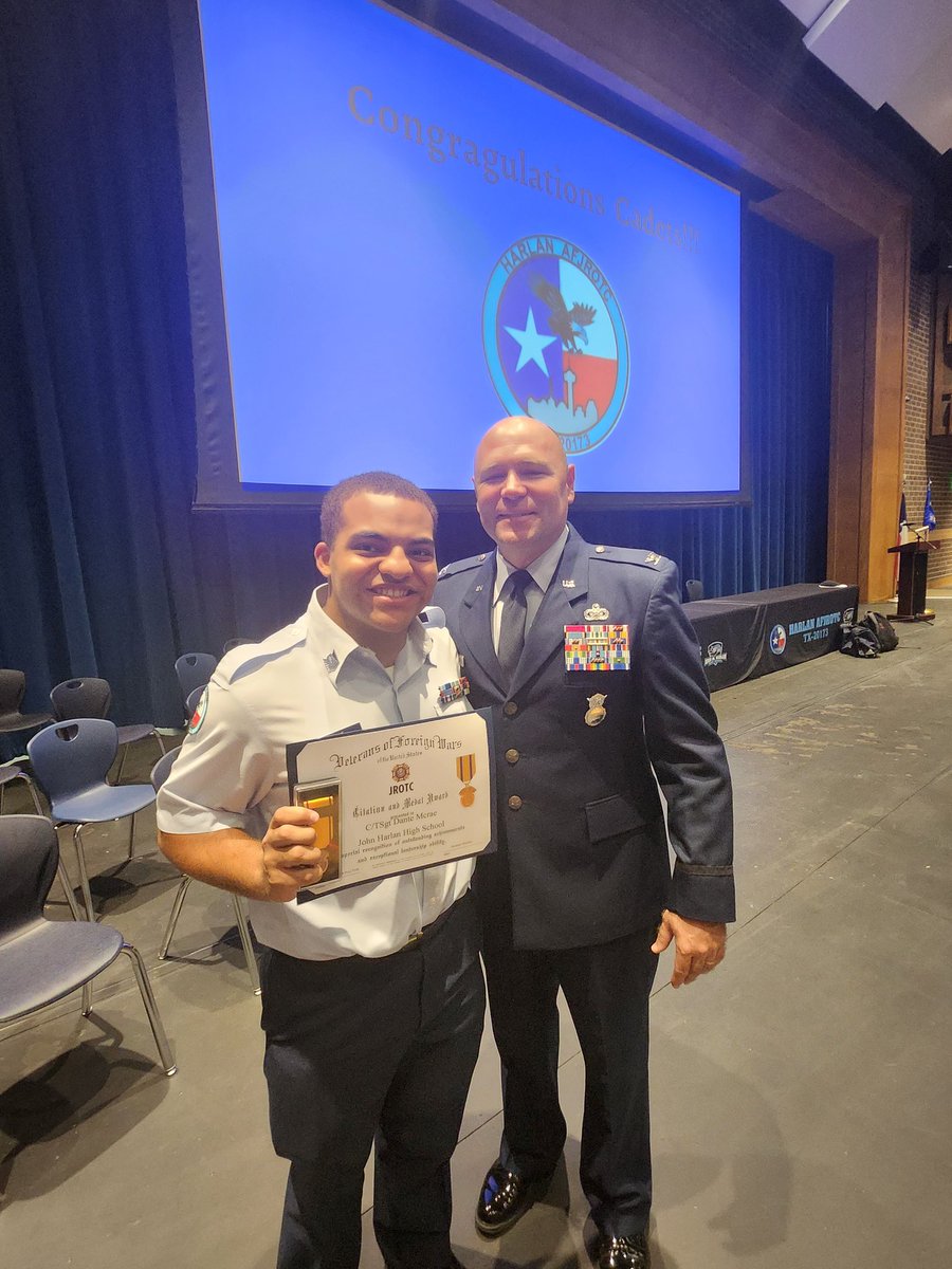 Harlan AFJROTC awards night 2023! I am forever proud of my son! Veterans of Foreign Wars Award winner!! Thank you <a href="/HRotc/">Harlan ROTC</a> for all you have done for these kids and especially my son!!! Love ya son!!! You are so special!!