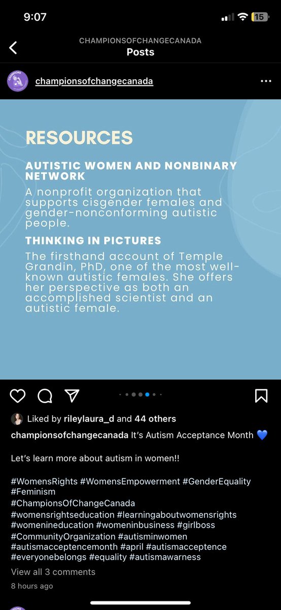 championofchnge's tweet image. It’s Autism Acceptance Month 💙

Let’s learn more about autism in women!!

3/3

#girlboss
#CommunityOrganization #autisminwomen #autismacceptencemonth #april #autismacceptence