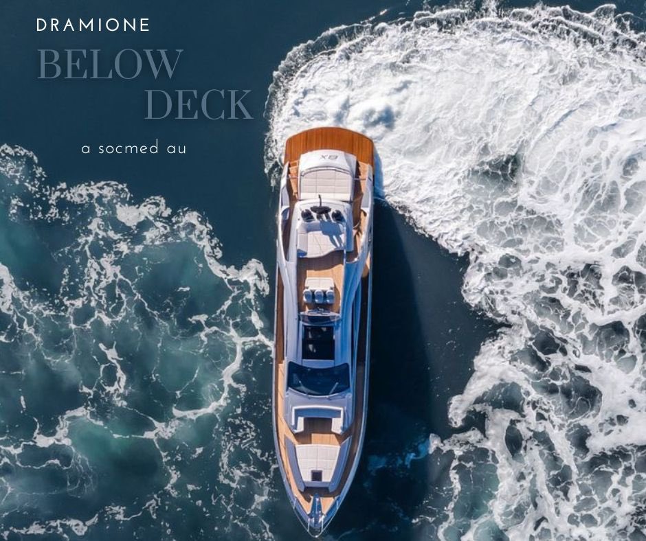 morosefloweret's tweet image. dramione below deck, a soc-med au

after all, what’s a charter season without a little drama?

🛥️ bosun draco, chief stew hermione
🛥️ chef theo
🛥️ deckhands ginny &amp;amp; blaise
🛥️ stews luna &amp;amp; pansy
🛥️ charter guests from hell, drama, &amp;amp; a bit of chaos

#dhrbelowdeck