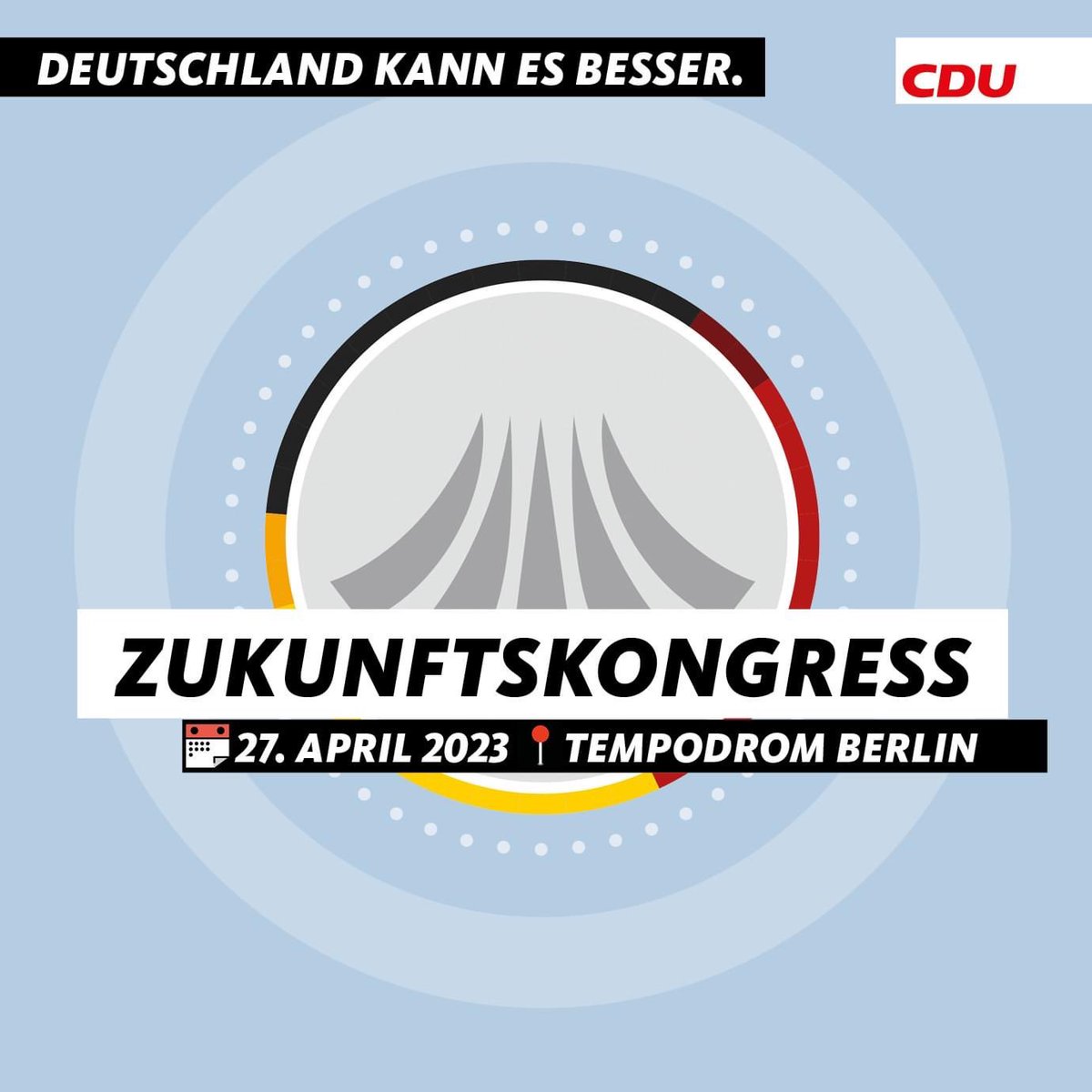 Weil wir #Klimaschutz zum Erneuerungs- und Wachstumsmotor für unsere #Wirtschaft machen wollen, sagen wir #WIRTSCHAFFTKLIMA. 
Wie das gelingen kann, klären wir am 27. April. Im Tempodrom #Berlin. Beim #Zukunftskongress. Mit namhaften Forschern &amp; innovativen Unternehmen.