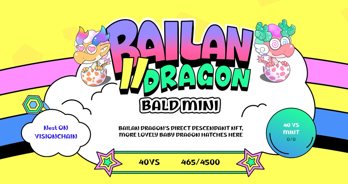 我们的BALD MINI已开启MINT，目前正在快速Mint中~持有白单的用户可以到我们的官网MINT自己的龙蛋😍

mini.baldragon.xyz