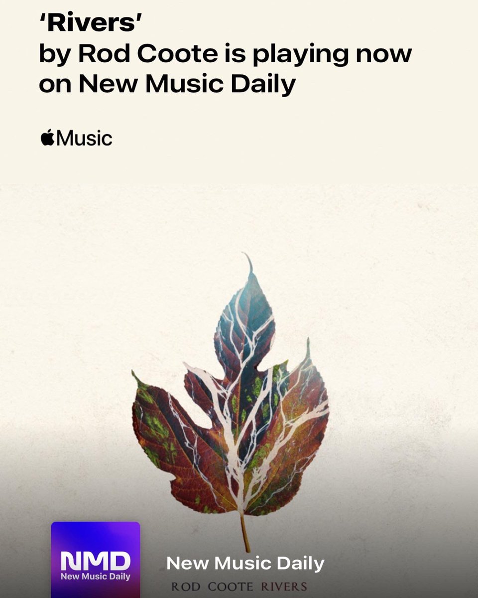 RodCoote's tweet photo. Thanks @SpotifyAU &amp; @AppleMusic for adding ‘Rivers’ to this beautiful editorial playlists 🤍 https://t.co/4VpdhqQkpa
