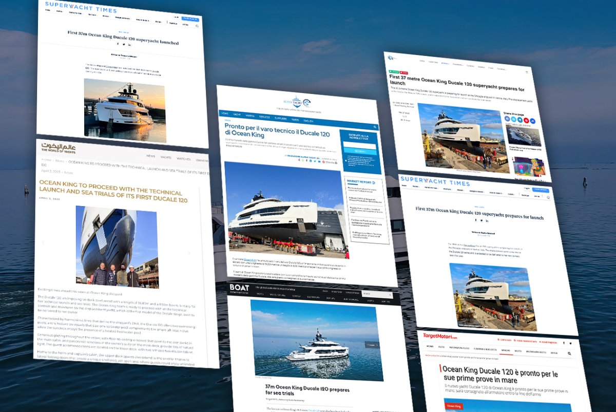 OceanKingYachts's tweet image. We would like to thank the media for their interest and support for our #DUCALE120 these past few days. We are extremely proud of our #Exploreryacht

@superyacht24 
@sytreports 
@_worldofyachts 
@boatint 
@TargetMotori 
#easybranches

#OceanKing #ExplorerYacht