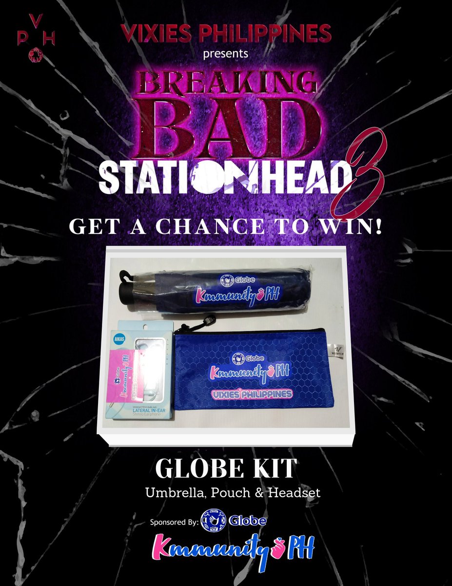 vixiesph's tweet photo. [STATIONHEAD GIVE AWAYS] 🥳

Join us tonight 8:00 PM at @STATIONHEAD Aside from our boys joining us. for a chance to win GLOBE KIT.

⤵️
https://t.co/dETfniNvqP

We prepared more surprises so stay tuned. Sponsored by: @enjoyGLOBE
@KmmunityPH

#VXON_BreakingBad  @vxonofficial https://t.co/hz0mZ8TC8x