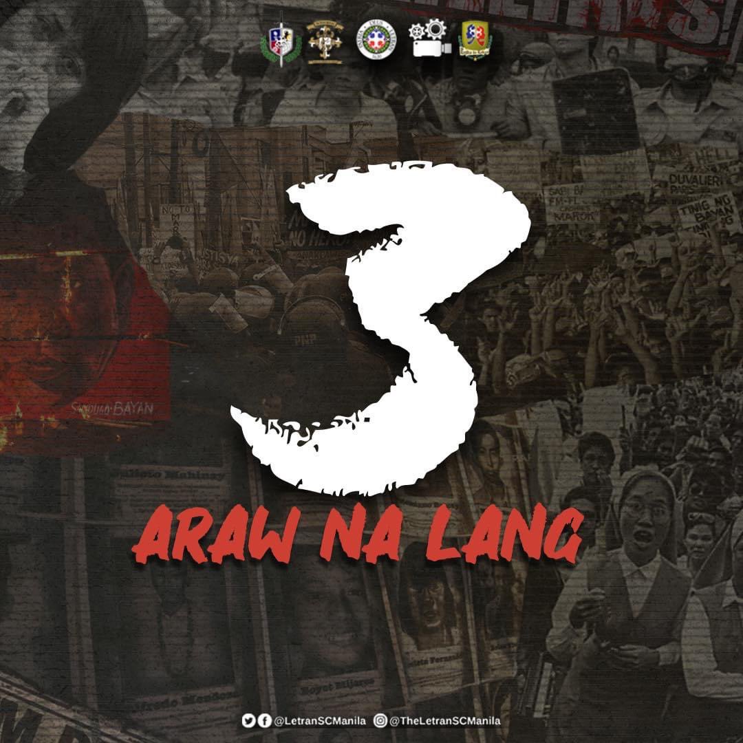 LetranSCManila's tweet photo. Iba’t-ibang tinig, iisa ang ipinaglalaban.
APRIL 17, 2023.
#LSCKaisaBilangTanglaw
#LSCReinforceTheLight
#ArribaAghamPampulitika
#MediaWorks
#ArribaTeatrista
#DSATogether https://t.co/2eGjXSOkyG