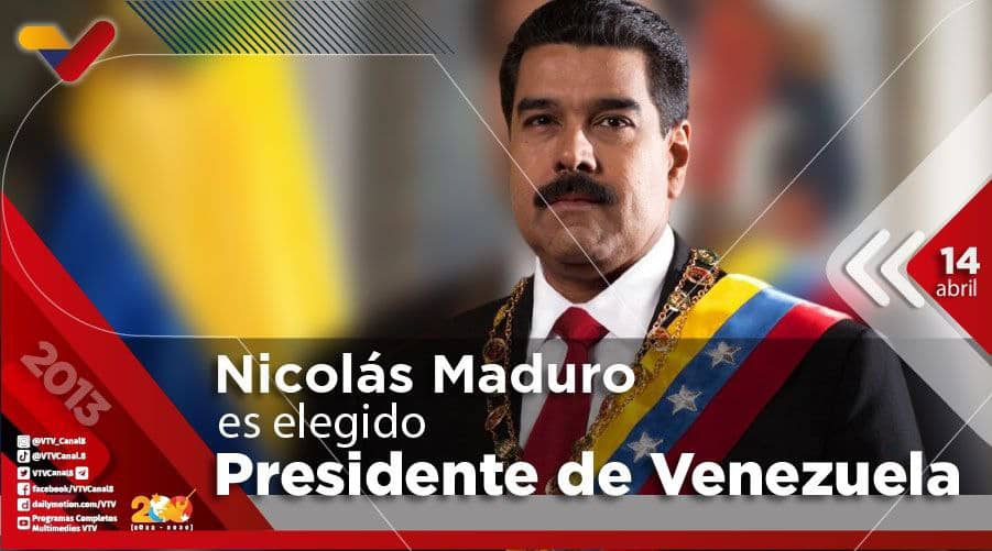 #EFEMÉRIDE🗓️| Este #14Abr se conmemora el triunfó del Pdte. <a href="/NicolasMaduro/">Nicolás Maduro</a> en su primera elección presidencial, con el pueblo firme, leal y victorioso recibió más del 50% de los votos, asumiendo así la defensa del Legado del Comandante Supremo Hugo Chávez

#MaduroLealtadYVictoria
