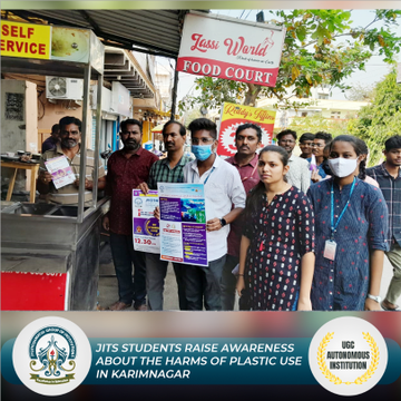 JITS_KNR's tweet photo. JITS Students raise awareness about the harms of plastic use in Karimnagar
#JITS #JITSstudents #Awareness #Plastic #NSS #SayNoPlastic #HarmsofPlastic #Campaign #NoPlastic #NationalServiceScheme #JMTS #JMIP #NAACGradeA #PharmacyCollegesKarimnagar #JyothishmathiGroupofInstitutions https://t.co/qGMAVhpe0L