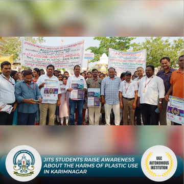 JITS_KNR's tweet photo. JITS Students raise awareness about the harms of plastic use in Karimnagar
#JITS #JITSstudents #Awareness #Plastic #NSS #SayNoPlastic #HarmsofPlastic #Campaign #NoPlastic #NationalServiceScheme #JMTS #JMIP #NAACGradeA #PharmacyCollegesKarimnagar #JyothishmathiGroupofInstitutions https://t.co/qGMAVhpe0L