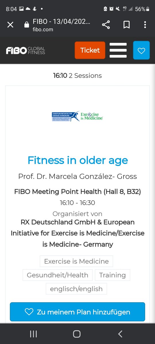 GrossMarcela's tweet photo. Today we will be present at @FIBO_Show in #Cologne presenting data of our #Exernet #elderly project @RedExernet in #ExerciseisMedicine session, thanks for the invitation!! Sharing science with @EIM_Italy and other @EIMnews European partners @SpainEim @GenudT @ImFINE_RG @grupopafs https://t.co/Pt3rndks1t