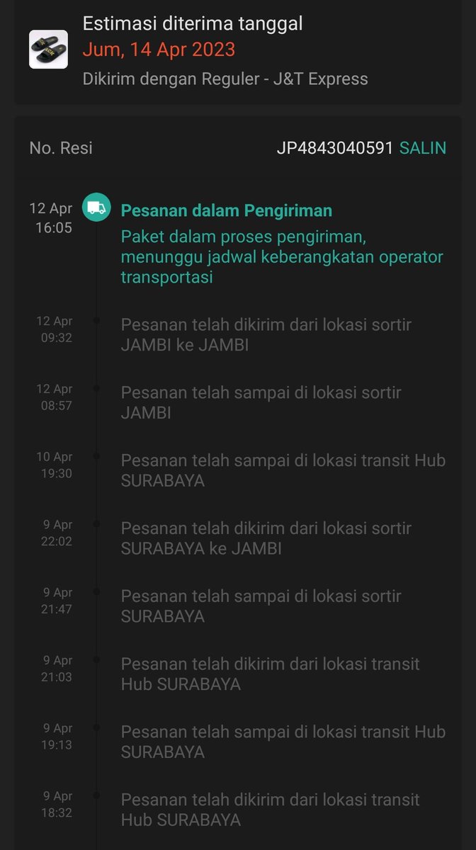 jeacsen26's tweet photo. @jntexpressid 
Tolong di bantu min
Ini stuck padahal kirim dri tgl 8 sampe skrg blm di anter
Jasa expedisi lain kirim tgl 11 udh di anter malah https://t.co/5Xduq876Qx