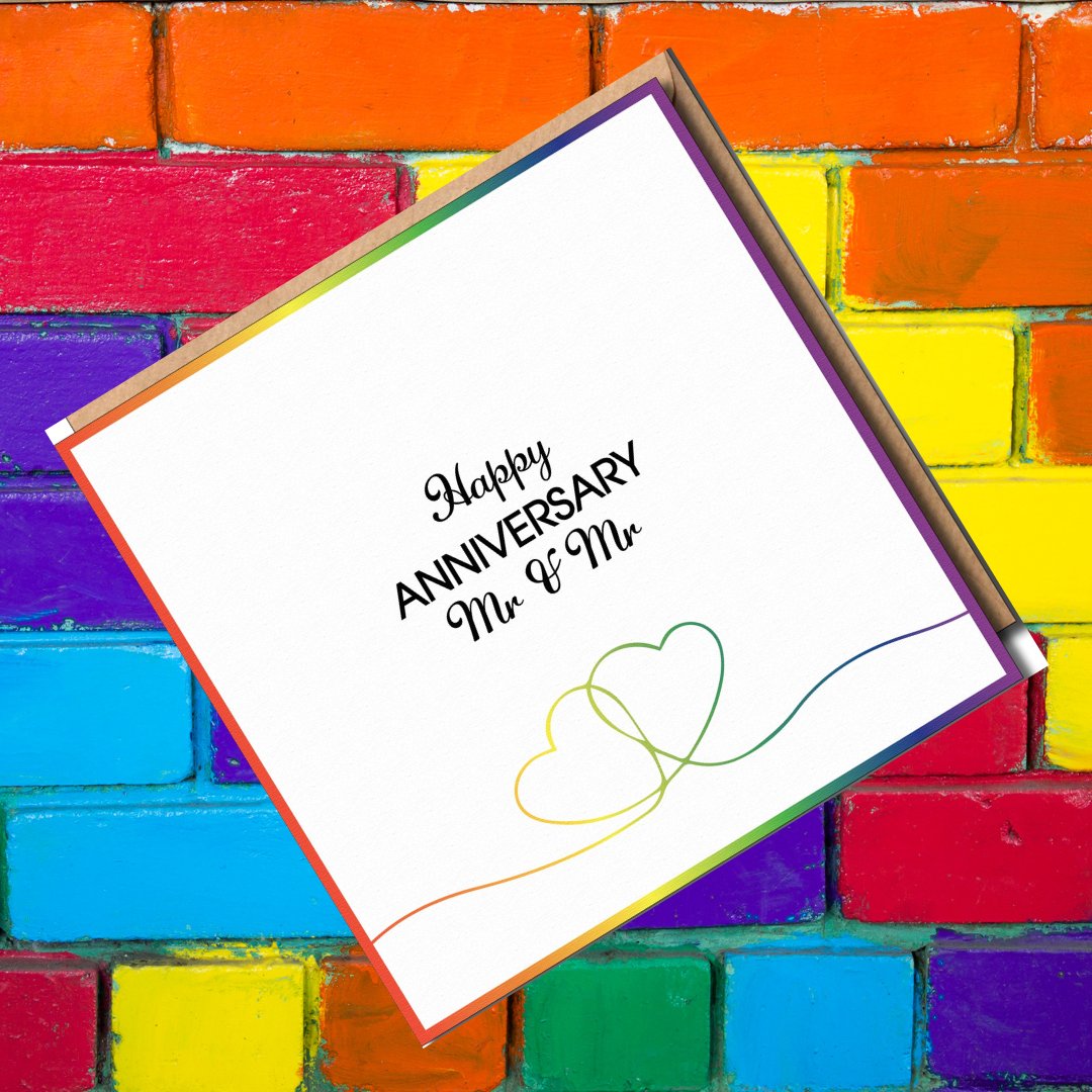 sentwithpride's tweet photo. Happy Friday Everyone🧡 Beautiful Anniversary Card 🏳️‍🌈 Visit https://t.co/eapYFgfrbU to shop 🏳️‍🌈 Please rt xx #MHHSBD #EarlyBiz #mrandmr https://t.co/HpkoNLrOoL