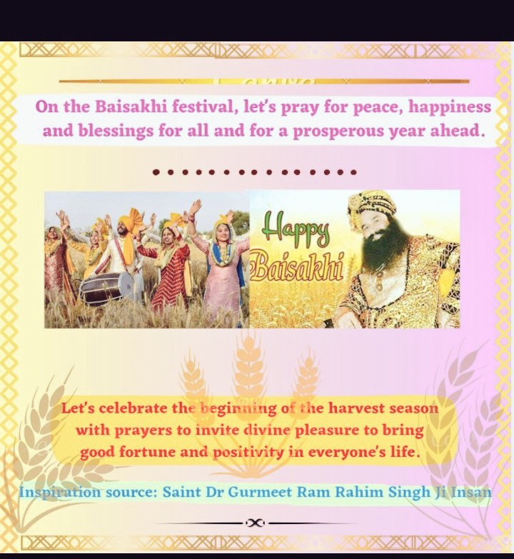 The true purpose of celebrating festival is only when we celebrate the festival by helping the poor without spending extra, then the happiness is doubled. Saint gurmeet ram Rahim ji also inspire us to celebrate the festival well.happy Baisakhi.
#HappyBaisakhi 
#HappyBaisakhi2023