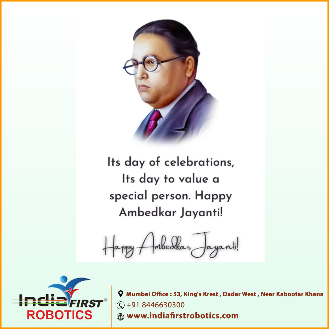 IndiaRobotics's tweet photo. It is a day of celebration. It is a day to value a special person, the person who will forever be the hero of our nation, who taught the world the lesson of non-violence. Happy Babasaheb Ambedkar Jayanti
.
#ambedkarjayanti #ambedkar #jaybhim #ambedkarism #babasahebambedkar https://t.co/Cj2MVwNTfW
