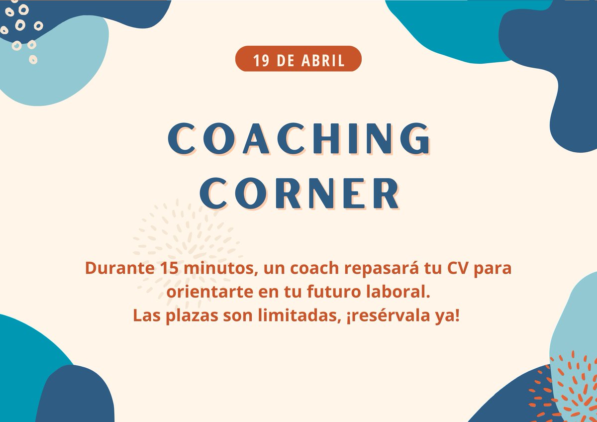 unizar's tweet image. Antes de venir a #ExpoTalent23, la #FeriadeEmpleo @unizar, a buscar prácticas y empleo, inscríbete en los talleres previos, en los que habrá durante la feria y a la #CoachingCorner para sacarle el máximo partido a tus talentos.
Entra en universa.unizar.es/estudiantes-eg… e inscríbete