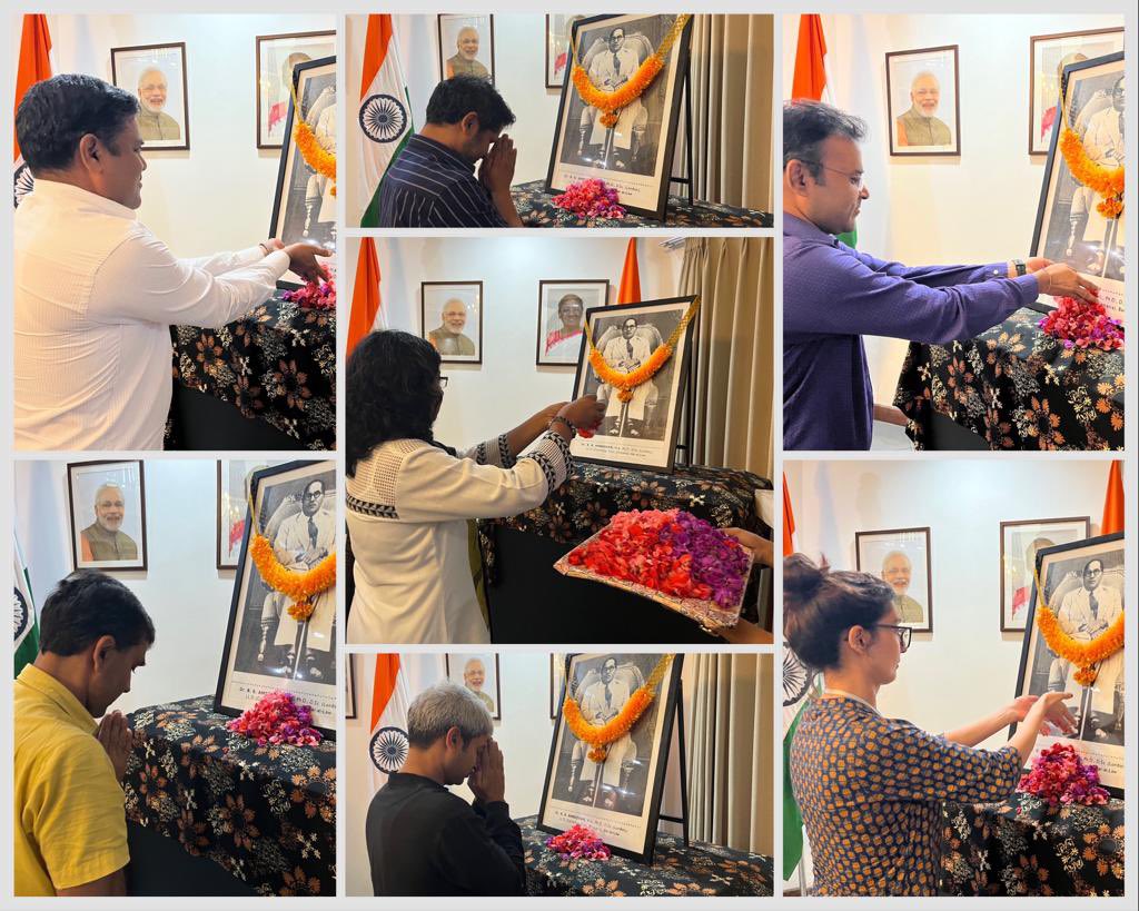 cgibali's tweet photo. CGI, Bali paid floral tribute to #Babasaheb Dr. B.R. Ambedkar, architect of the Indian Constitution, on his #132nd Birth Anniversary. A short documentary film on the life of Dr. Ambedkar was also screened on this occasion. https://t.co/ljQSpfDMyA