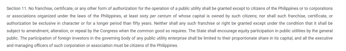 Callsign4thLeaf's tweet image. Why is it considered as "wrong decision" for me and those who are in #FedParlFDI Bus? It's simple, the growth of the Philippines, including the investments, not the "investment pledges" crap,  will be hindered, starting with the 1987 Constitution's Article 12, Section 2.
