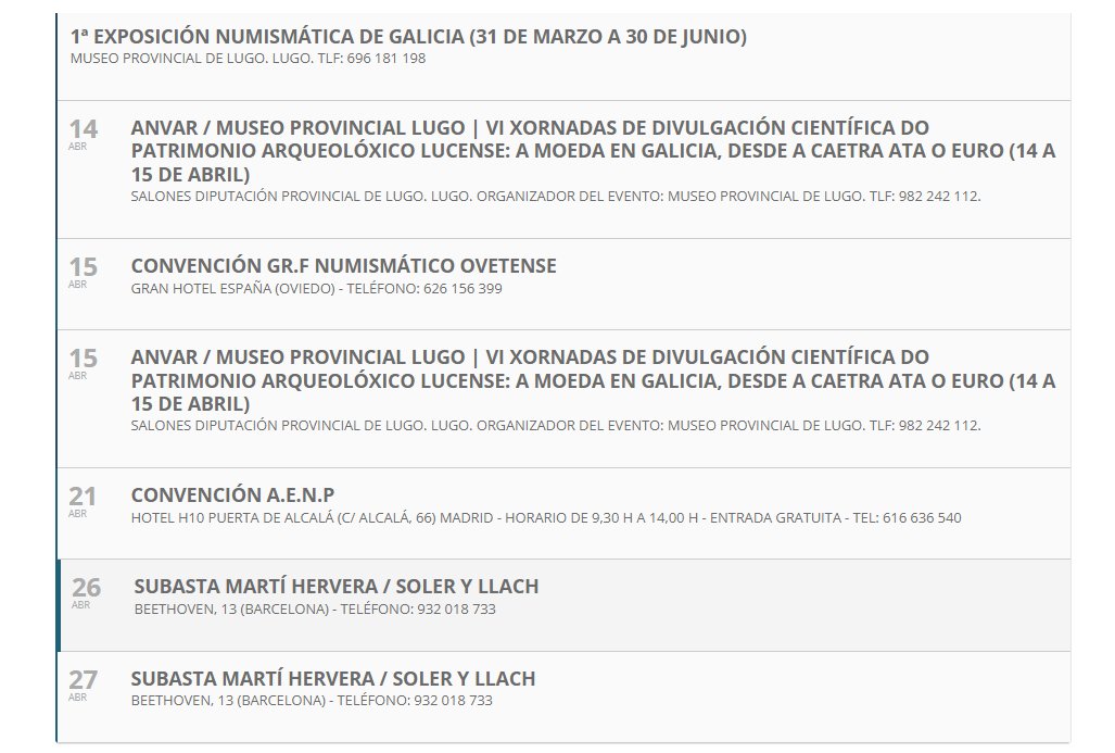 aenp_org's tweet photo. Calendario de eventos #numismaticos de abril
Este finde en Oviedo https://t.co/IbvJXLfkpY