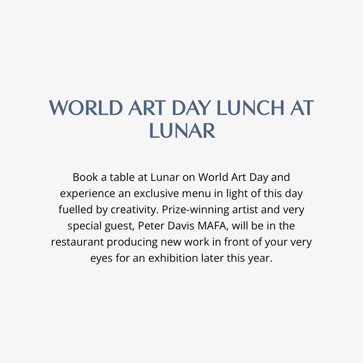 peterdavis_art's tweet photo. I’m looking forward to observing the super-talented Lunar team @WorldofWedgwood for #WorldArtDay tomorrow. I’ll be in the restaurant creating some exclusive work for an exhibition with @barewall later this year. #worldofwedgwood #lunarwedgwood #barewall #stokeontrent #Wedgwood https://t.co/X4dVKbmAx6