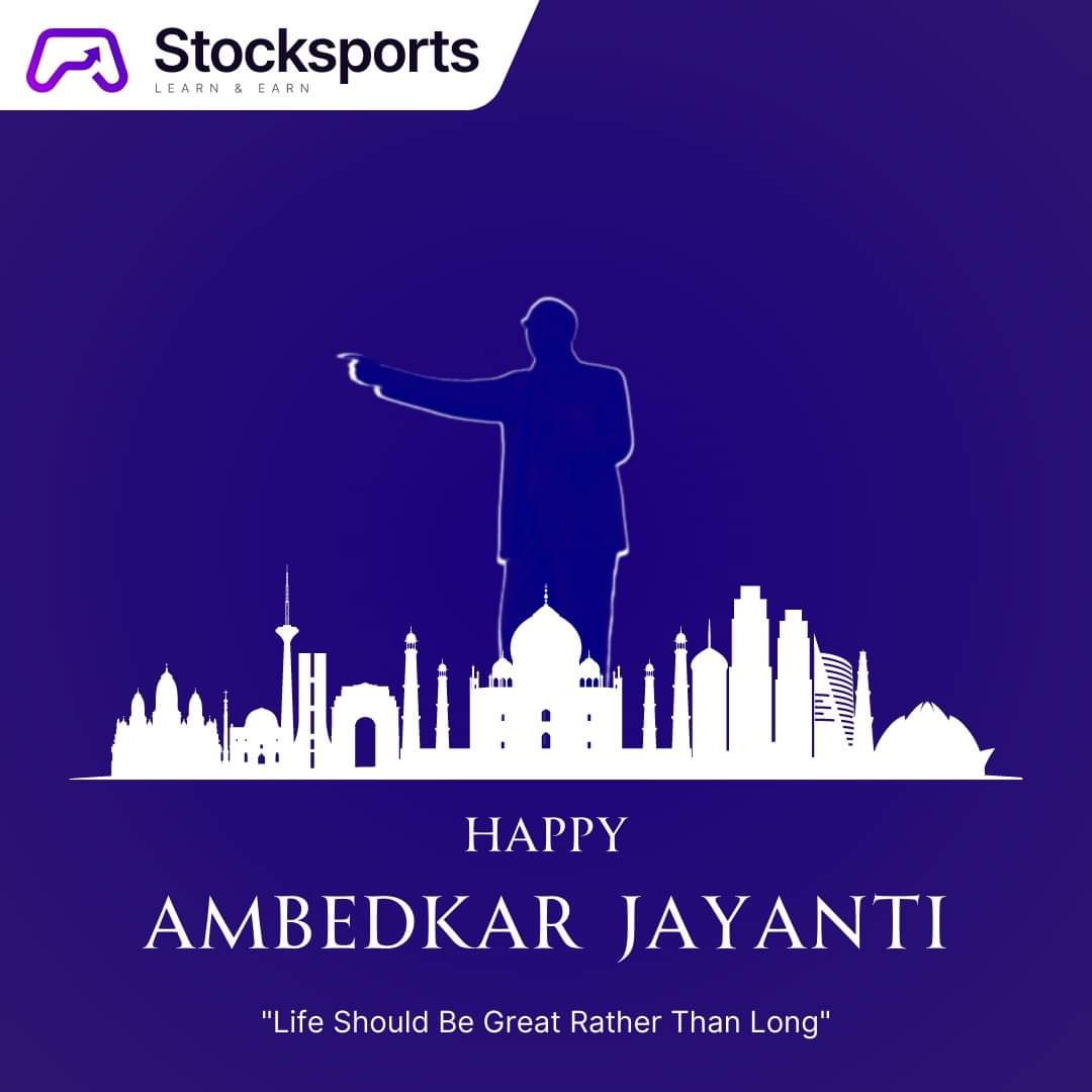 Stocksports_in's tweet photo. Let's honor the nobleman with a remarkable vision and brave deeds Dr. B. R. Ambedkar Jayanti.

Learn, Practice, and Earn at Stocksports app, Install now!
#stockmarket #stockmarketindia #stockmarketgame #trading  #Stocksports #gametolearn #skillrace #m2e #m2m #AmbedkarJayanti https://t.co/HFbjnyLKsv