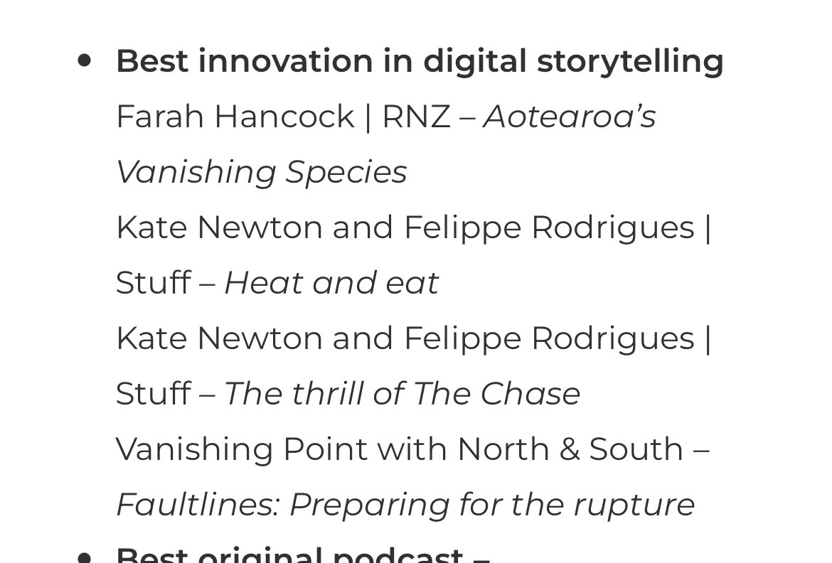 vanish_point's tweet photo. Wonderful to be recognised at the Voyager Media Awards as a finalist for our interactive project with @NorthSouthNZ, documenting the threat of an Alpine Fault earthquake. 
 https://t.co/vJzyfUjZHD https://t.co/x4UOfffbAK