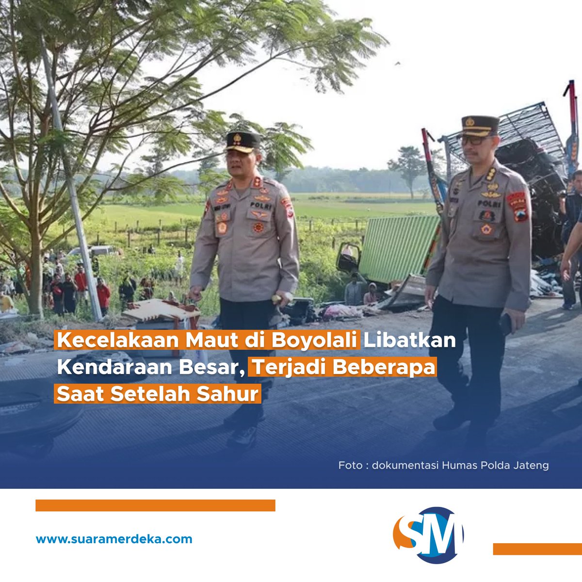 suaramerdeka's tweet image. 8 Kendaraan Terlibat Kecelakaan Karambol di Tol Boyolali, 6 Orang Meninggal Dunia

suaramerdeka.com/jawa-tengah/04…

#warganet #truk #kecelakaan #lakalantas #boyolali #kendaraan #korban #poldajateng