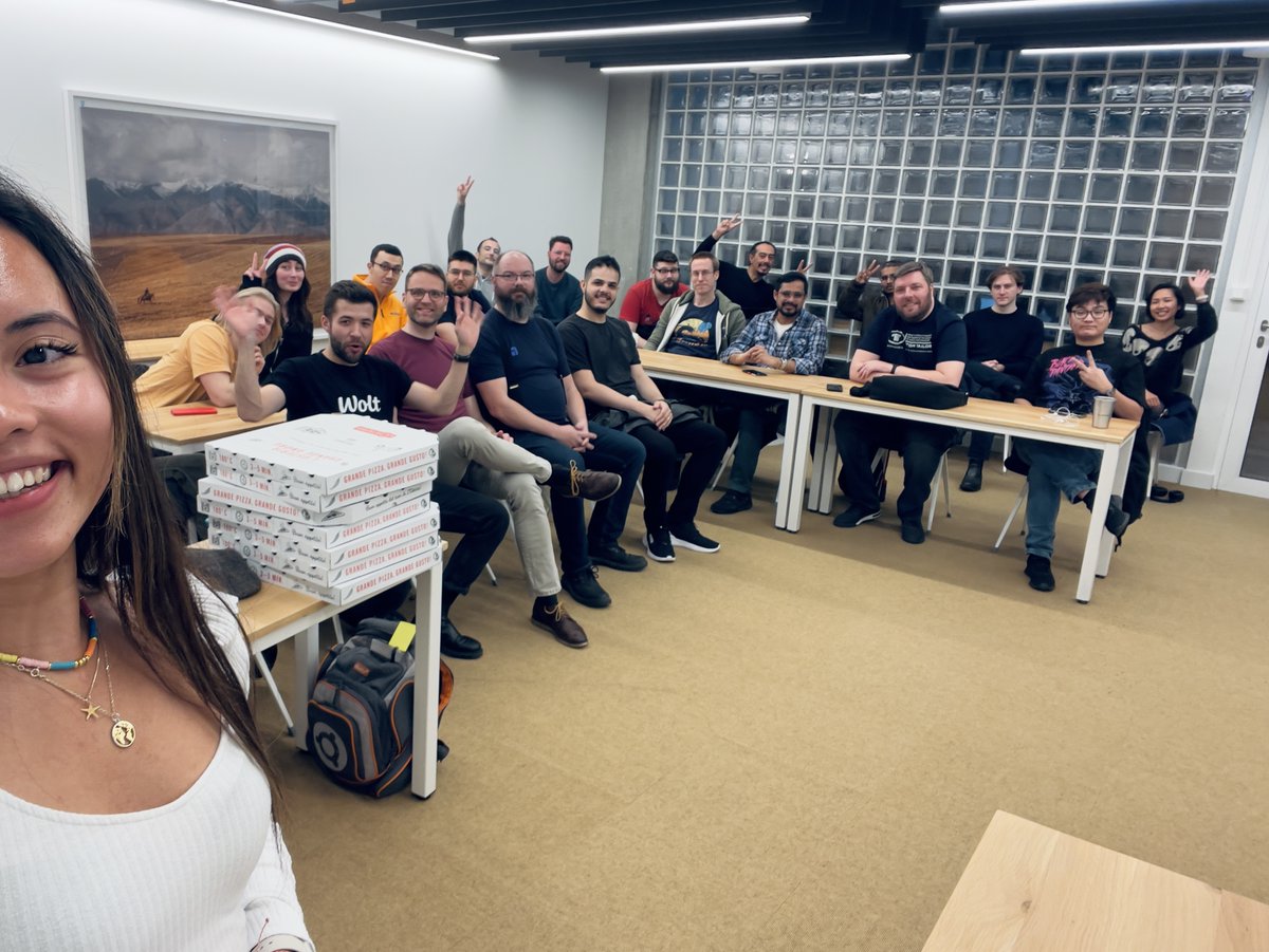 Pauline P. Narvas (@paulienuh) on Twitter photo Berlin! 🇩🇪
Danke for such a wonderful gathering at <a href="/saucelabs/">Sauce Labs</a> for our @Gitpod community meet-up last night. It was so lovely to connect and chat about #DevX, Gitpod and community building 🫶
Big shoutout to <a href="/juliusvolz/">Julius Volz</a> and Geoffrey (@Upvest) for their talks 🧡
#GitpodBerlin Berlin! 🇩🇪
Danke for such a wonderful gathering at <a href="/saucelabs/">Sauce Labs</a> for our @Gitpod community meet-up last night. It was so lovely to connect and chat about #DevX, Gitpod and community building 🫶
Big shoutout to <a href="/juliusvolz/">Julius Volz</a> and Geoffrey (@Upvest) for their talks 🧡
#GitpodBerlin