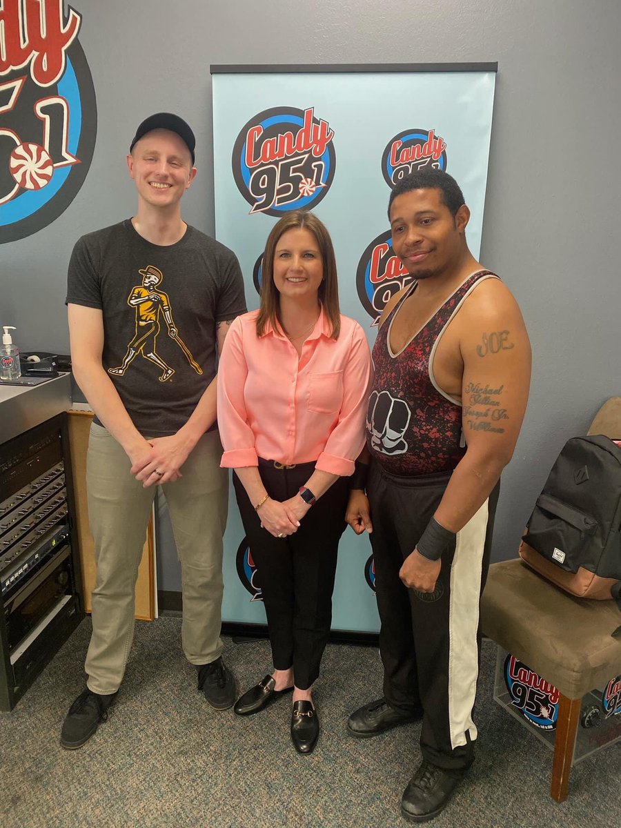 LionsPrideTX's tweet photo. We’d also like to thank our friends at @Candy95! Our wrestlers loved being apart of the show they grew up listening to!

We’re very grateful to be apart of the community effort to help the Brazos Valley!

#FightIIUnite

SUPPORT: https://t.co/7WTWrnqFze https://t.co/jXd78Wo9ip