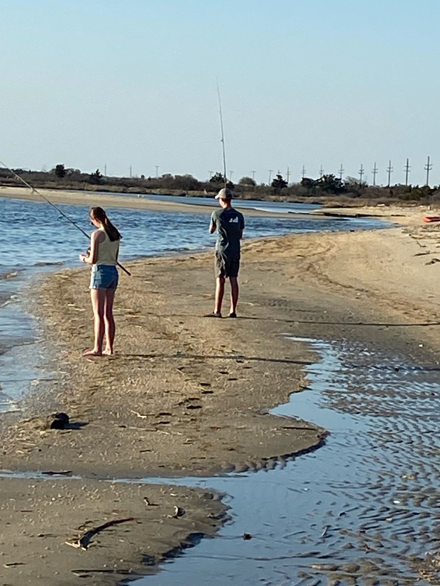 Looked like it was going to be a crazy night with Abby's bass on the first cast. Turns out that was the only fish of the night. Abby, Jake, Calvin, and Russell joined me on the beach. At least we caught some laughs and a good sunset!