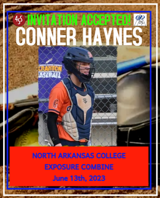 4StateSports1's tweet image. We are excited to announce that @ConnerHaynes2, a '24 C/OF from @SubiBaseball &amp;amp; @ARPROSPECTS  has accepted our invitation to compete in the Exposure Combine at @NortharkB on 6/13! @AStateBaseball @GoShockersBSB @GorillasBSB @McNeeseBaseball @ETBU_Baseball @CalhounBaseball