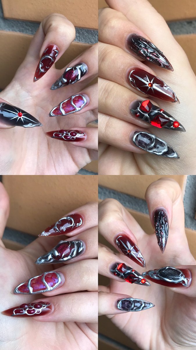 devile_bella's tweet photo. My FAV nails! #nails #longnails #crazynails #idea #manicure https://t.co/P8y4csrUCy