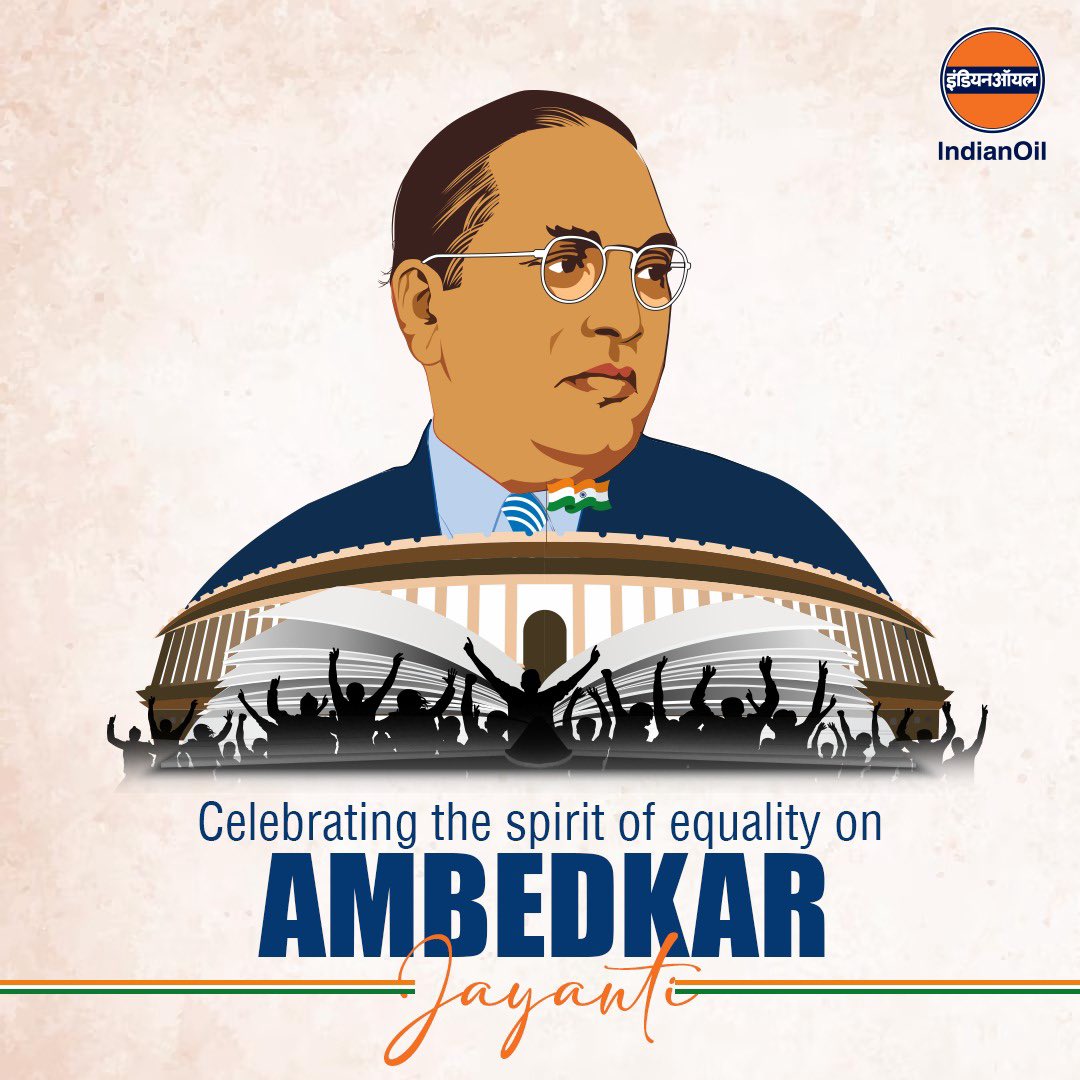 IndianOilcl's tweet photo. Bharat Ratna Dr. Babasaheb Ambedkar was a visionary leader who redefined the social fabric of our country. On his birth anniversary, let's pledge to follow his footsteps &amp; work towards building a more equitable society. #PehleIndianPhirOil  #AmbedkarJayanti https://t.co/zcEORhJFC7