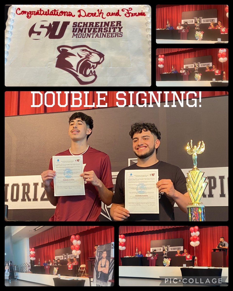 Maria Mesquita (@mesquita_chs) on Twitter photo Super proud of <a href="/FernieV50/">Fernando Villa</a> & Derek for signing earlier this week with Schreiner University! 🙌 😃
Excited for what the future holds for you both!! 🦂🤼♂️
#ScorpionStrong Super proud of <a href="/FernieV50/">Fernando Villa</a> & Derek for signing earlier this week with Schreiner University! 🙌 😃
Excited for what the future holds for you both!! 🦂🤼♂️
#ScorpionStrong
