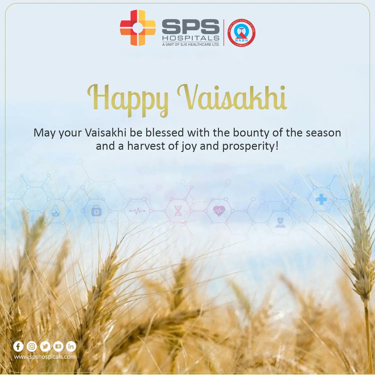 May the auspicious occasion of Vaisakhi bring joy, peace, and prosperity to you and your loved ones! Happy Vaisakhi to all celebrating!"

#HappyVaisakhi #spshospitals