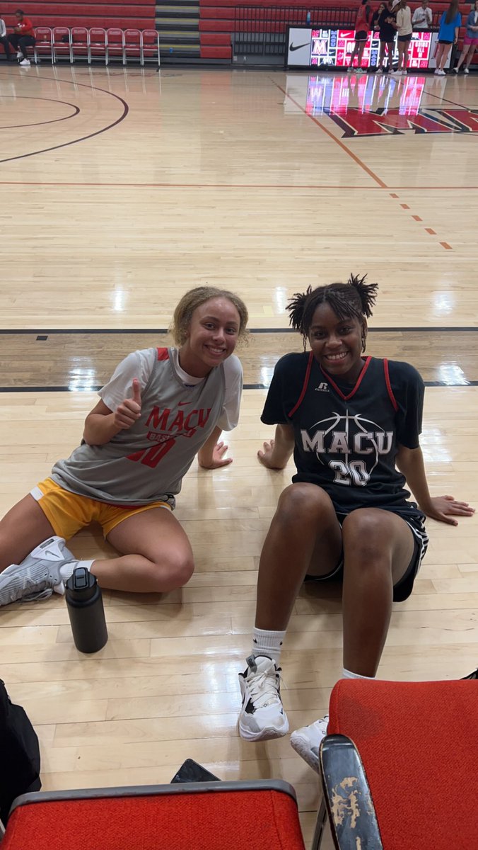 DeerCreekWBB's tweet photo. Deer Creek 2024s Morgan Massey &amp; Imani Cudjoe at MACU’s Spring Shootout today! @MACU_WBB @morganamassey22 @ICudjoe2 https://t.co/bjP7WynN2D