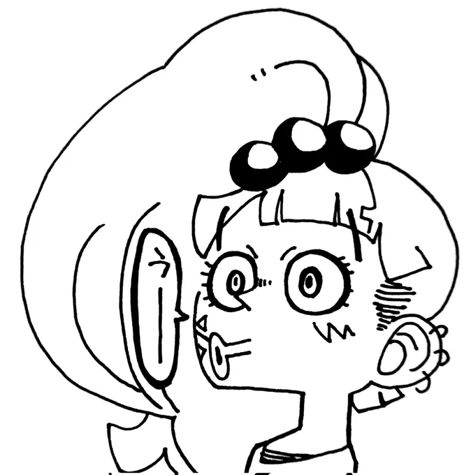 カートゥーンキャラが時々やるこの顔好き。その他何かしら描いてる。仕事ぢゃー 
