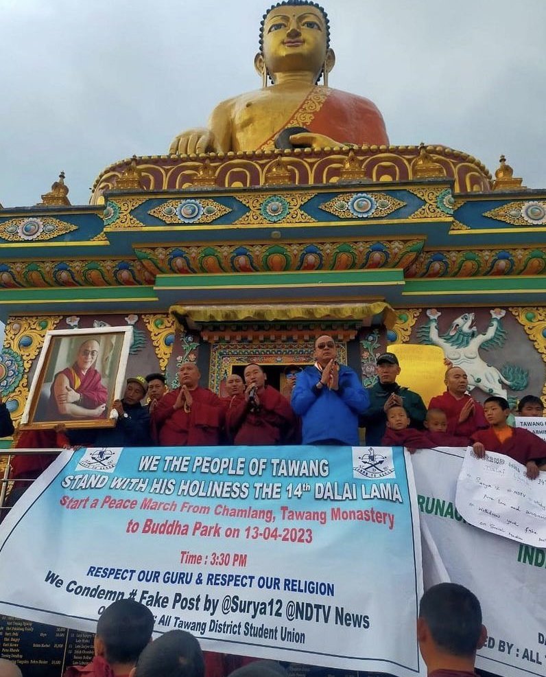 Thousands of people in Tawang joined a peace march in support of HH #DalaiLama. 

h/t <a href="/tyangzom_/">Tenzin Yangzom</a>